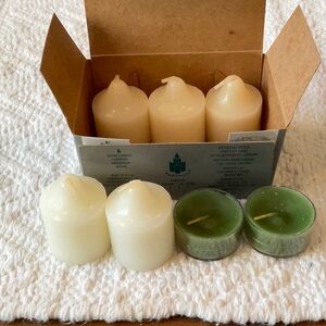 PartyLite 5 Karysma P6010 Votive and 2 Green Apple Tealights